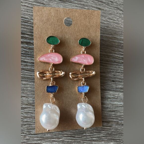 Pearl earring drops A339 - Picture 5 of 5